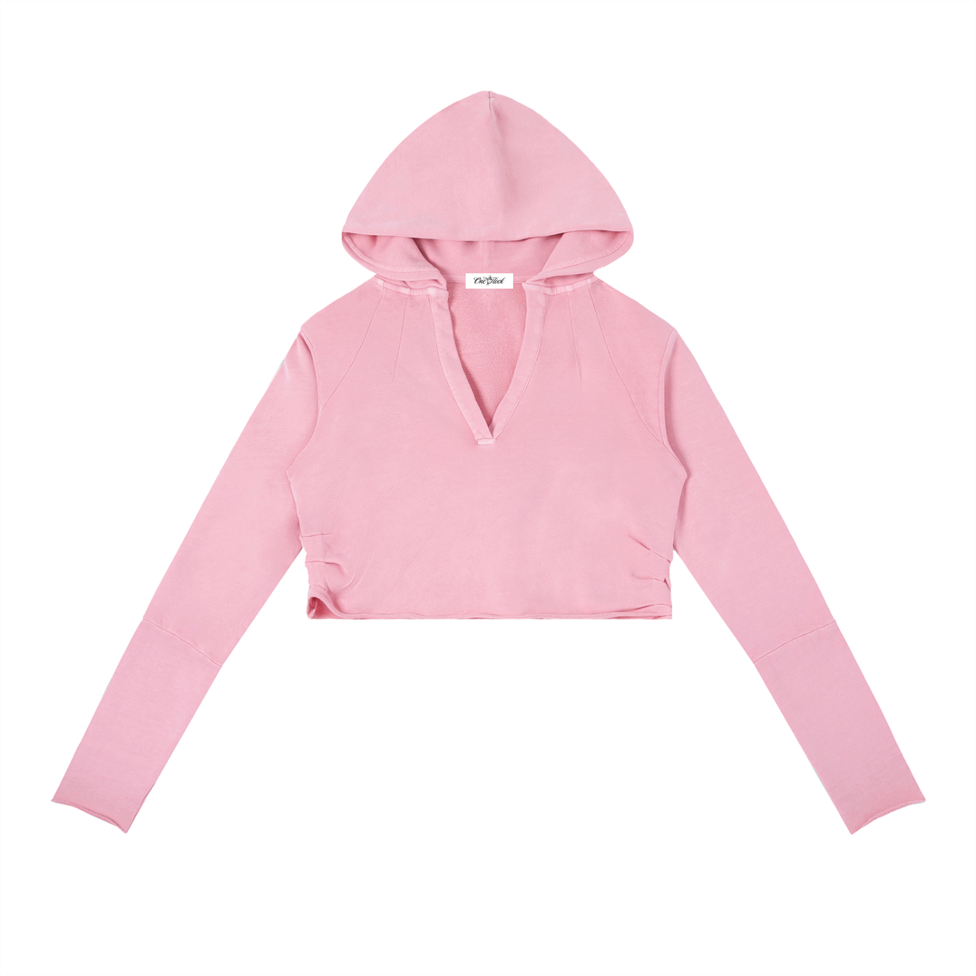 Vintage Washed Raw Edge Hoodie for girls One Flock
