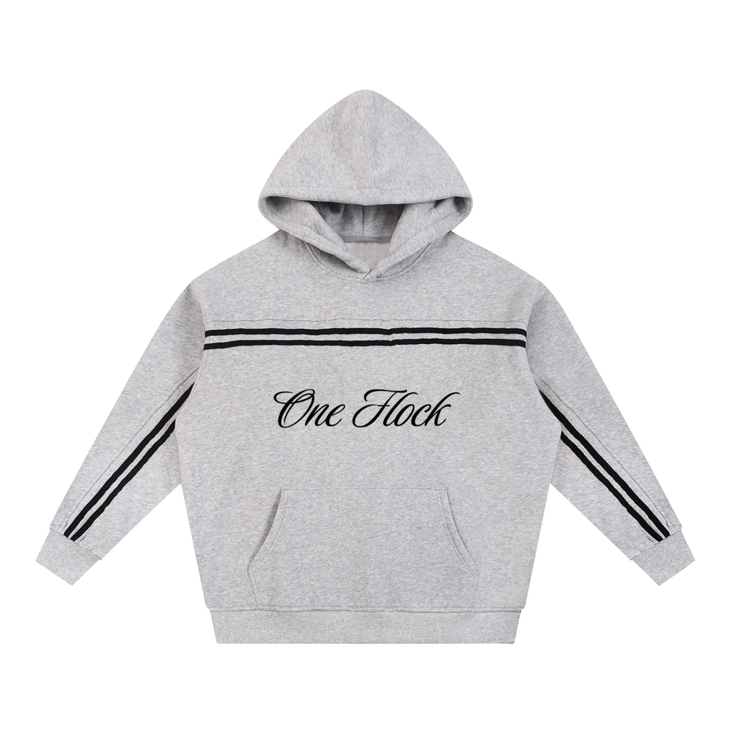 One Flock Fleece Hoodie Set Top - Gray