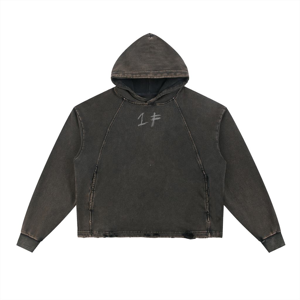 One Flock Vintage Hoodie - Black