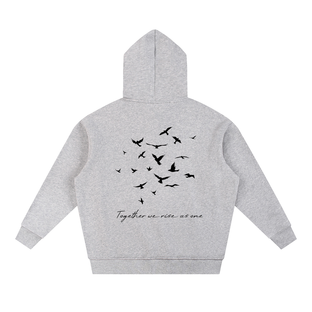 One Flock Fleece Hoodie Set Top - Gray