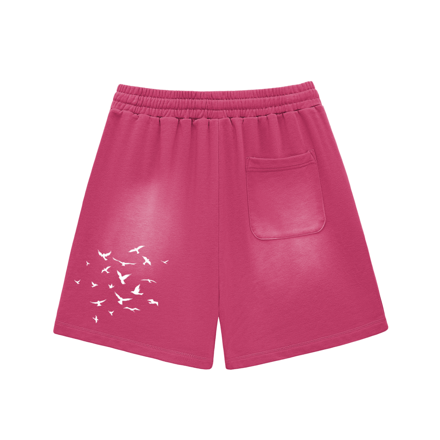 One Flock Cotton Shorts - Pink