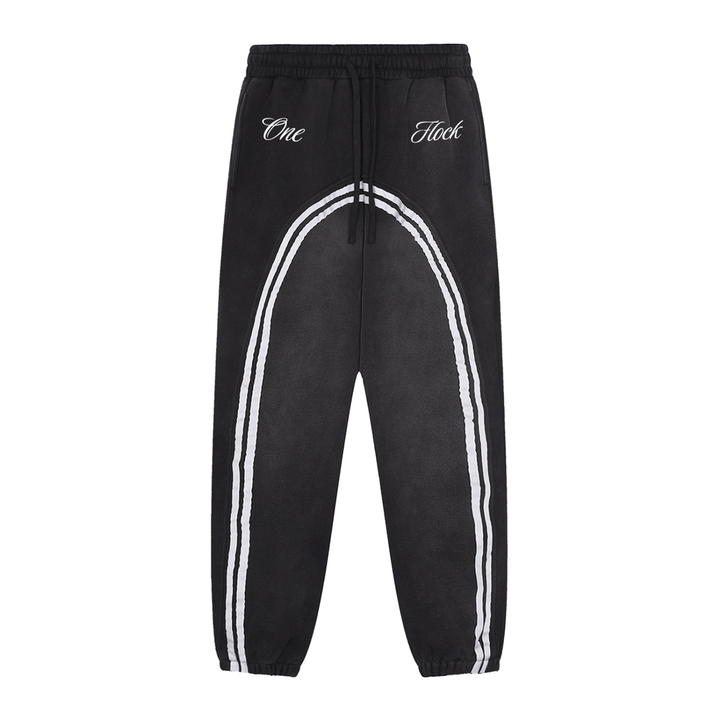 One Flock Fleece Jogged Sweatpants Set Bottom - Gray