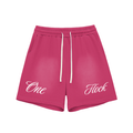 One Flock Cotton Shorts - Pink