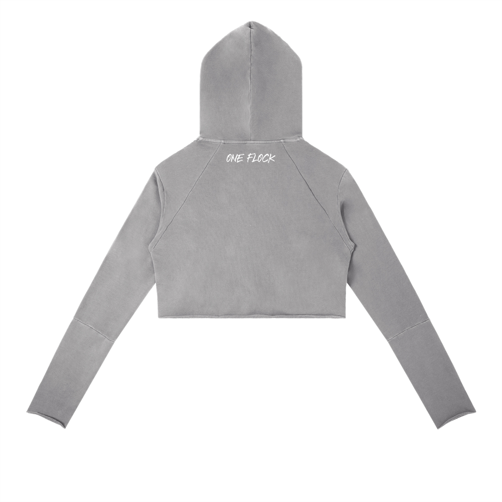 Vintage Washed Raw Edge Hoodie for girls One Flock
