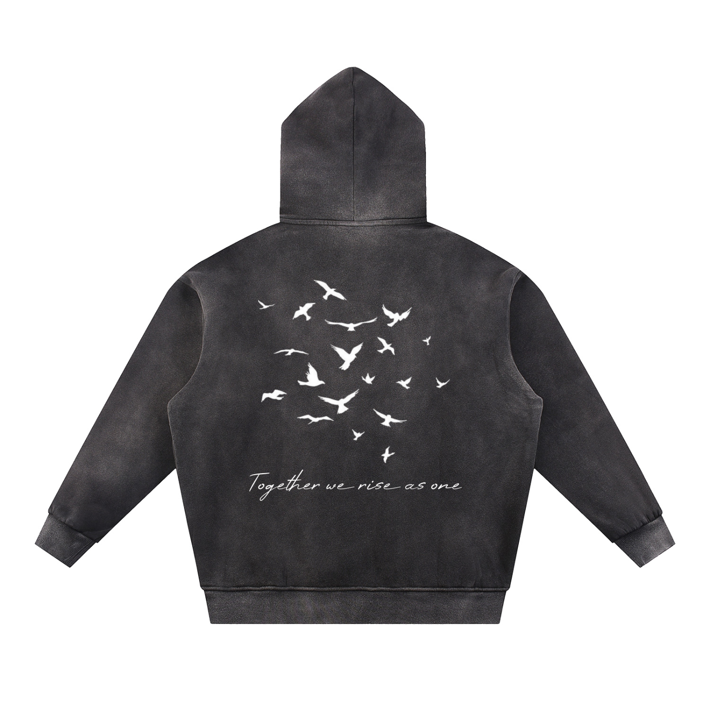 One Flock Fleece Hoodie Set Top - Black