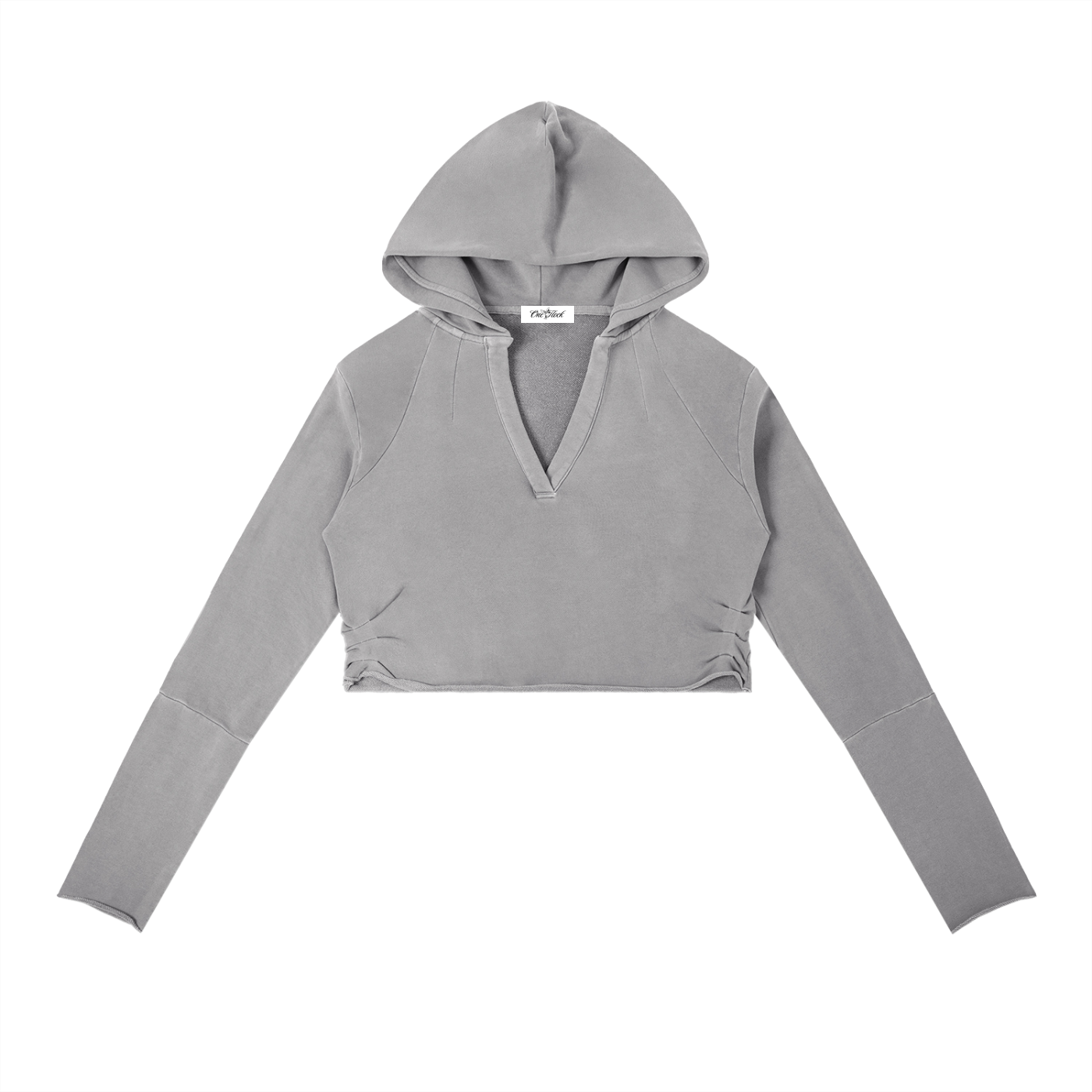 Vintage Washed Raw Edge Hoodie for girls One Flock