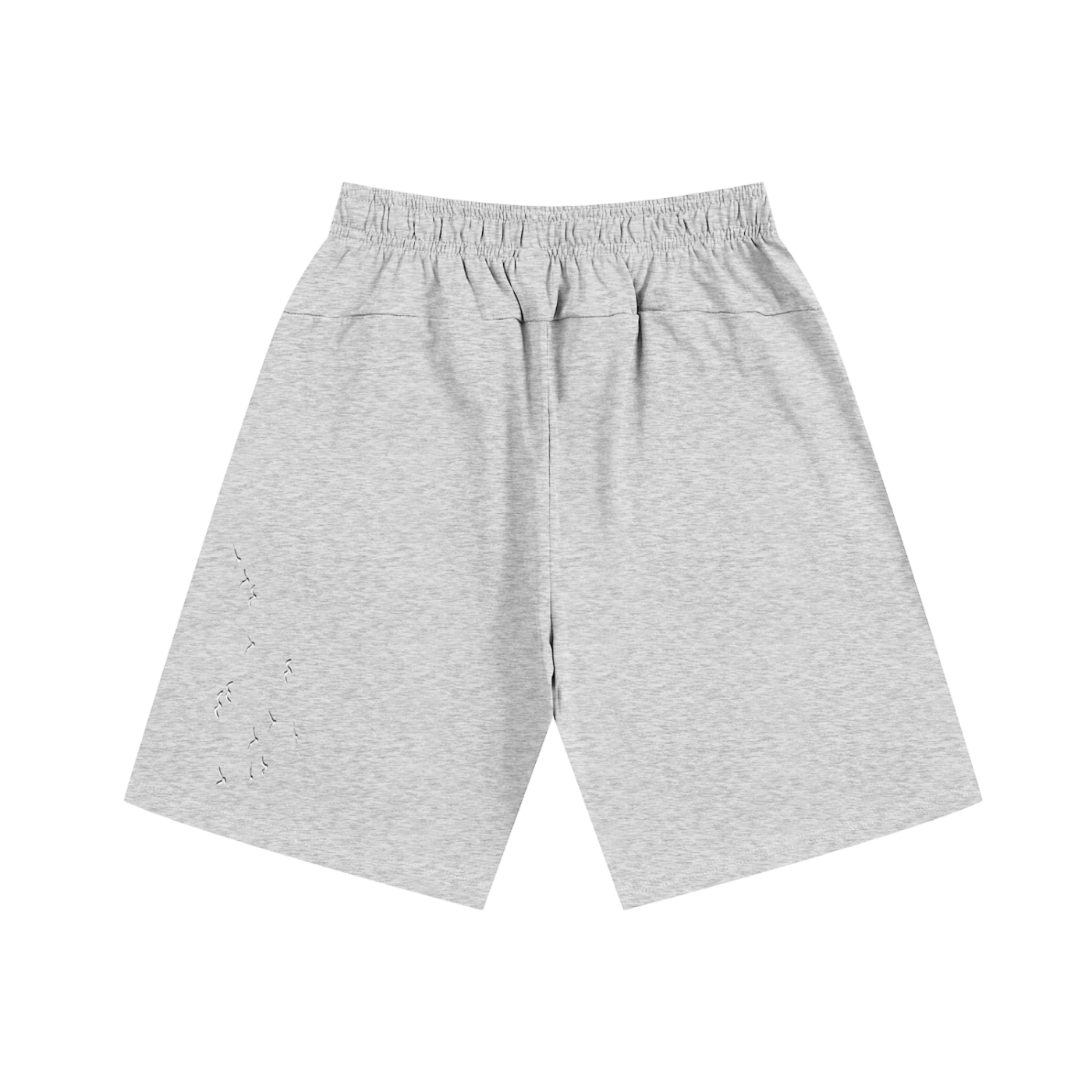 One Flock Cotton Shorts - Gray