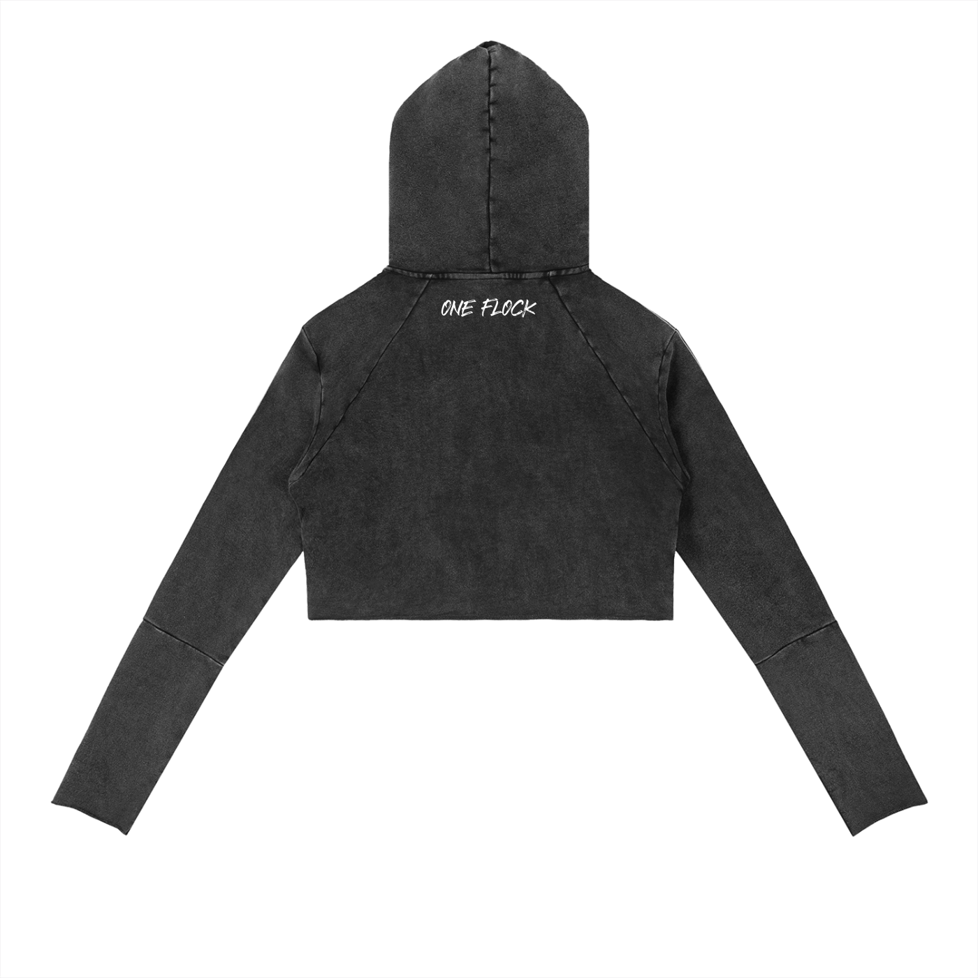 Vintage Washed Raw Edge Hoodie for girls One Flock