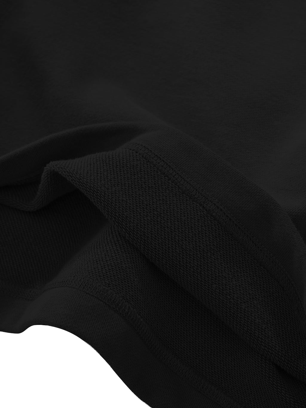 One Flock Cotton Shorts - Black