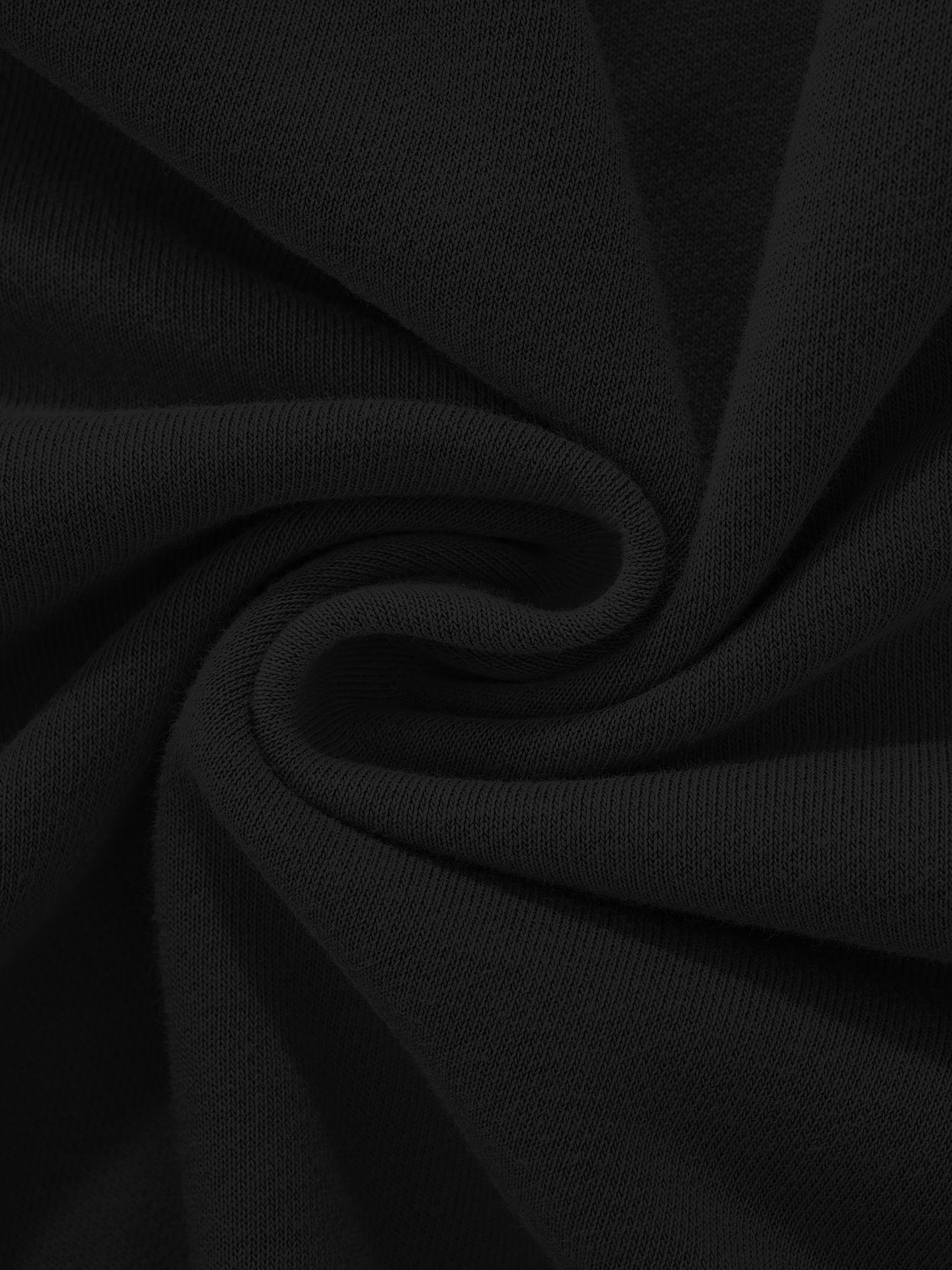 One Flock Cotton Shorts - Black