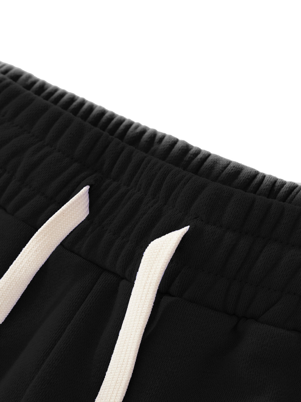 One Flock Cotton Shorts - Black