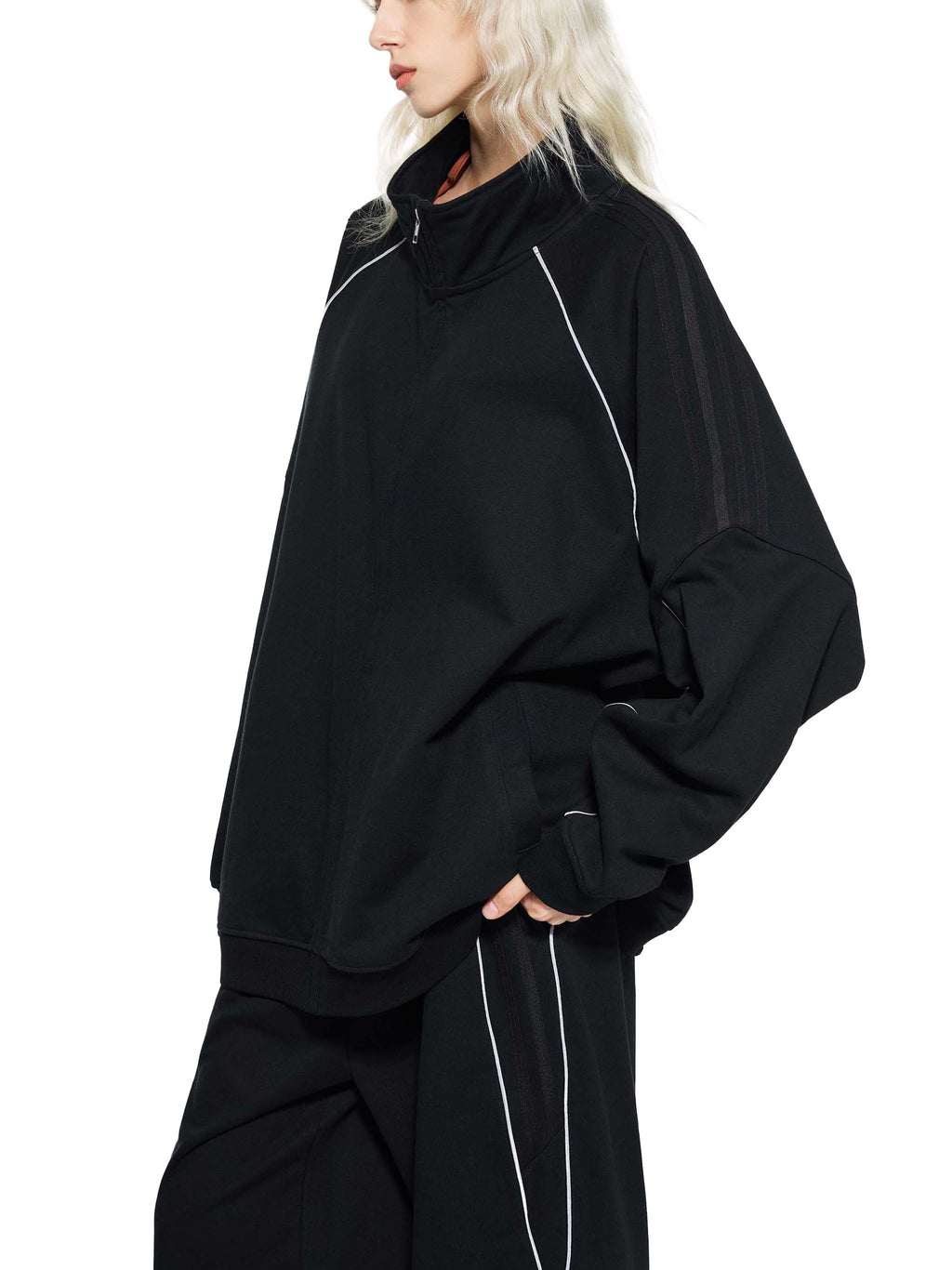 One Flock Reflection Sleeve Jacket - Black