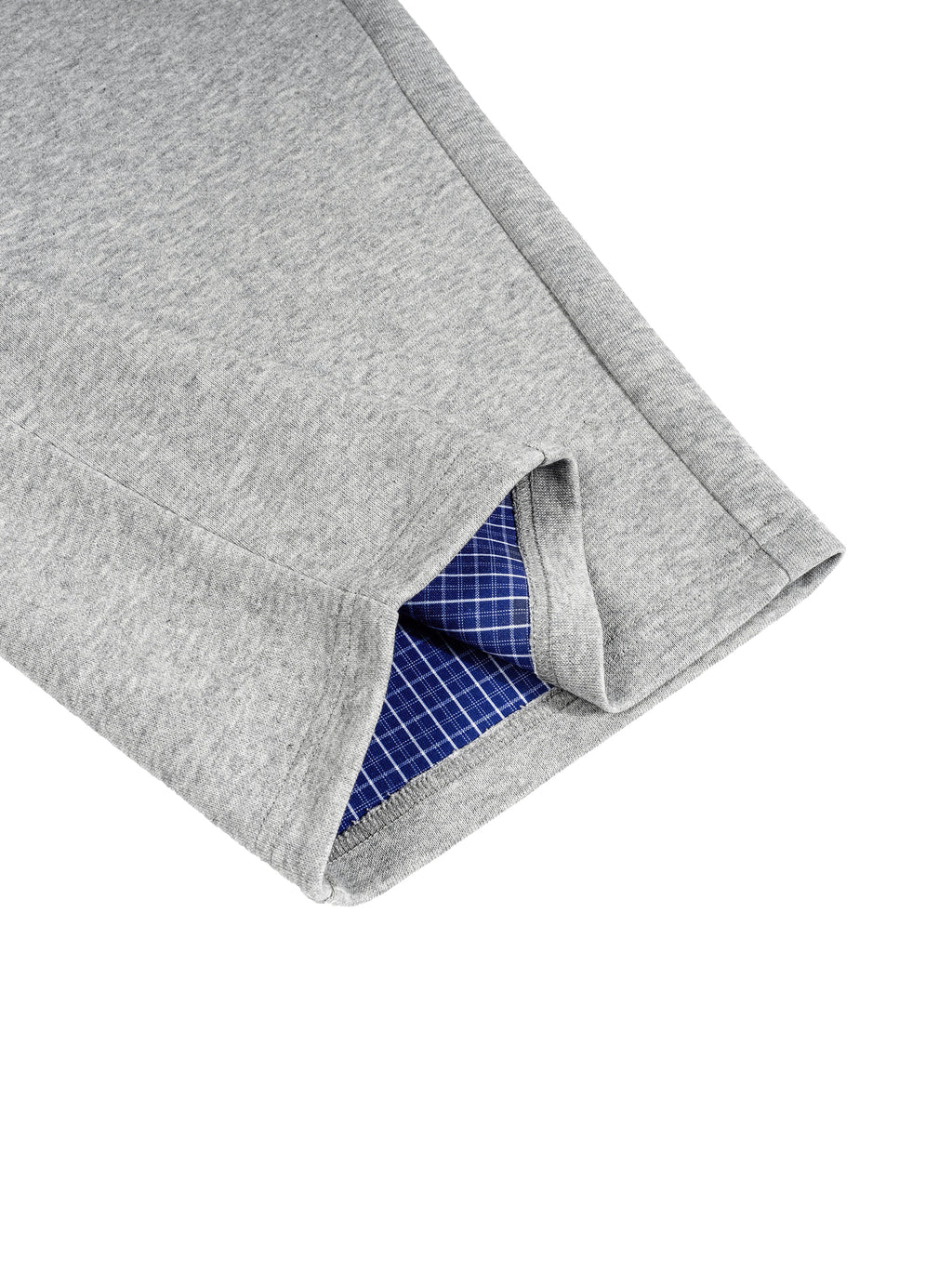 One Flock Plaid Waistband Sweatpants - Gray