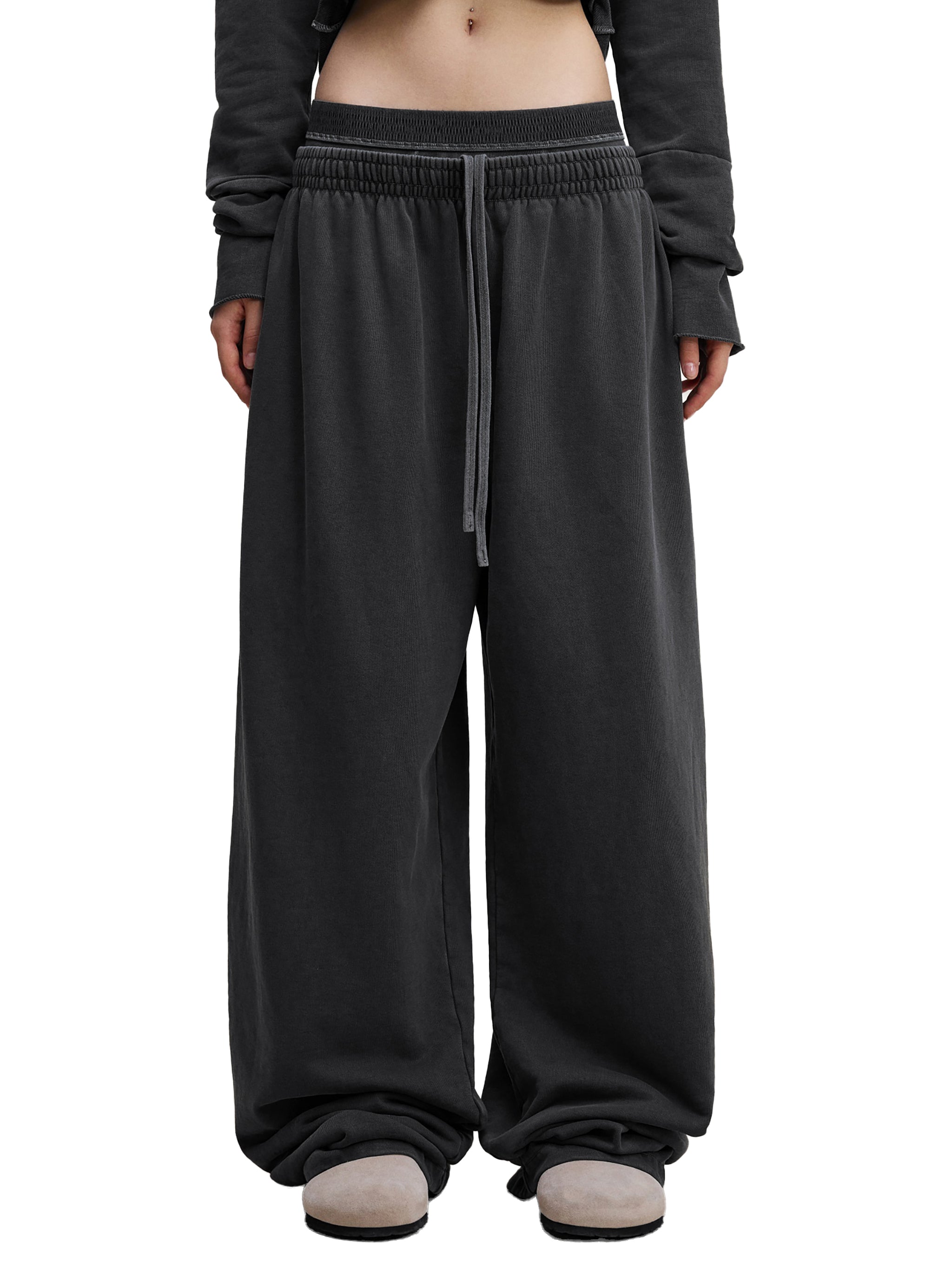 Vintage Washed Waist Pants for girls One Flock